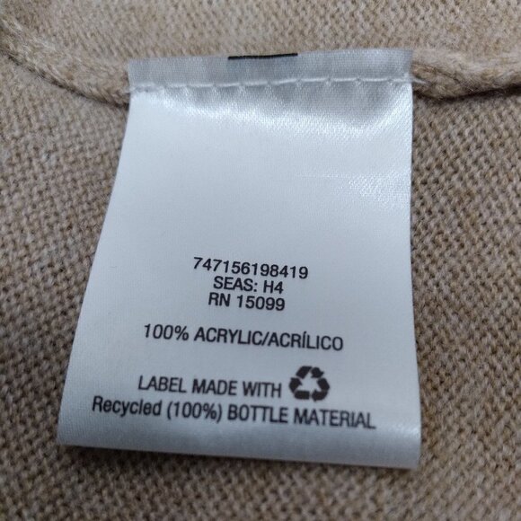 Laura Scott Mid Length Beige Cardigan Sweater 1X - Picture 12 of 14
